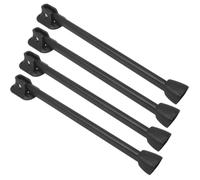 AKOOSY 4 Pezzi Gambe Pieghevoli per Tavolo in Ferro Nero, Supporto Moderno | Montaggio Rapido, Base Piatta Antiscivolo, per Armadi e Vassoi Colazione, Uso Fai da Te in Salotto