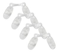 AKOOSY 4 Pezzi Naselli per Occhiali in Silicone Trasparente Antiscivolo per Montature, Comfort e Riduzione del Carico Sul Naso, Accessori per Occhiali da Vista da Sole