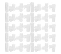 AKOOSY 40 Pezzi Connettore per Scarpiera e Armadio, Adattatore Dritto a 3 e 4 Vie, Diametro Interno 16mm, Plastica Bianca, Assemblaggio senza Attrezzi, per Organizzazione Domestica