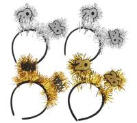 AKOOSY 4pezzi Fasce per Capelli Glitterate per Capodanno Cerchietti Strisce Brillanti per Feste Decorazioni per Fasci per Celebrazioni Festive