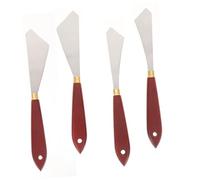 AKOOSY 4pezzi Spatole Per Pittura in Acciaio Inossidabile Coltelli Per Miscelare Colori Olio e Acrilico Raschietti Da Tavolozza Resistenti Alla Ruggine Per Artisti Per Tela e Materiali