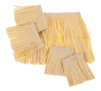 AKOOSY 5 Pezzi Tassel Hula Dress in Rafia Gialla Snug Fit Materiale Carta Rafi per Performance e Costume Halloween
