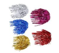 AKOOSY 5pezzi Parrucche Cosplay Capelli Metallizzati Copricapo Brillante in Filo Metallico Parrucche Metalliche Unisex Per Feste Halloween e Natale Adatte Diverse
