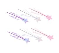 AKOOSY 6 pezzi Bacchette incantate a forma di per accessori luccicanti per feste principesse compleanni Halloween e Natale in tessuto per giochi e spettacoli