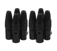 AKOOSY 8 Pezzi Connettore Audio Xlr a 5 Pin Nero per Microfoni e Mixer | Scocca in Metallo e Plastica, Blocco Robusto, Montaggio Rapido, Trasmissione Stabile per Uso Multi Canale