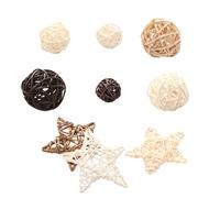 AKOOSY 9 Pezzi Palline di Rattan Nordiche per Decorazioni Casa, Accessori Creativi e Artigianali per Arredamento e Fotografia, per Mobili e Feste di Compleanno