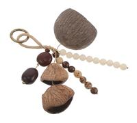 AKOOSY African Maracas Shaker in Guscio Naturale Strumento Percussione Artigianale Africano con Suono Campanella per Musicoterapia Yoga e Ritmi Tradizionali Regalo Culturale Unico