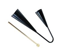 AKOOSY Agogo Bell Strumento Musicale per Bastoncino in Legno Due Toni Portatile e Resistente Gioco Percussione Educativo per Ragazzi e Ragazze