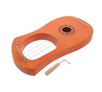 AKOOSY Arpa Lira 7 Corde in Legno Piccola Lucidata per Principianti, Strumento Musicale Portatile a Mano Suono Elegante, Kit di Avviamento e Adulti, per Lezioni e Piccole Esibizioni