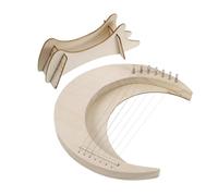AKOOSY Arpa Lyra in Legno 7 Corde Metalliche a Forma di Mezzaluna, Strumento Musicale Portatile per Principianti, Facile da Tenere per Coltivare L'interesse Musicale dei Ragazzo