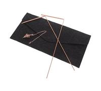 AKOOSY Bacchette Rabdomanti in Ottone Pieghevoli con Pendolo e Custodia in Feltro Strumento di Radioestesia per Caccia AI Fantasmi Esplorazione Acqua e Ricerca Tesori Alta Precisione e