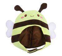 AKOOSY Bee Headgear Cartoon Plush Full Head Honeybee Hat For Animal Themed Parties Cosplay Christmas Halloween Photo Prop And Easy To Clean
