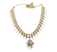 AKOOSY Boho Style Waist Chain con Nappe in Pietre Decorative Cintura Geometrica Etnica Lunga Leggera per Donna Accessorio da Danza e Moda Vacanze