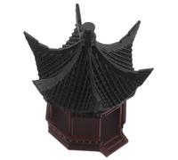 AKOOSY Borgo Pagoda Miniatura Realistica in Plastica per Bonsai e Acquario | Decorazione Compatta Marrone, Stile Elegante e Affascinante, per Scrivanie e Tavolini Gusto Discreto