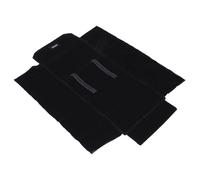 AKOOSY Borsa Per Gioielli Multifunzionale in Flanella Nera, Rotolo Porta Orologi Compatto e Leggero, Custodia Portaoggetti Artigianale Per Cinturini e Collane Da Viaggio