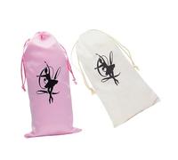 AKOOSY Borsa per Scarpe da Ballo in Tela e Raso con Suola Morbida Sacchetto con Coulisse per Ballerine Resistente e Facile da Pulire Comoda e Portatile per Lezioni e Competizioni di