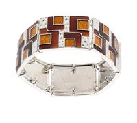 AKOOSY Bracciale Rigido Dorato Donna Geometrico Elasticizzato Bracciale Chunky in Metallo con Design Vintage Esagerato Fascia Elastica da Donna per Look Quotidiani e Occasioni Speciali