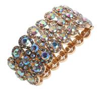 AKOOSY Braccialetto Rigido Strass per Donna Bracciale Polsino Spesso Gioielli da Polso per Matrimoni e Balli di Fine Anno Idea Regalo per Donne