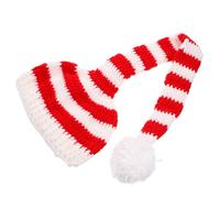 AKOOSY Cappello Natale per Ragazzo Ragazza Design a Coda Lunga in Filato di Lana Rosso, Comodo da Indossare per Fotografia e Attività Commemorative