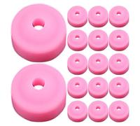 AKOOSY Cappucci Protettivi Art Rosa in Silicone 30 Pezzi Design Antipolvere e Compatibilità Ampia per Punte Fresa Unghie per Manicure
