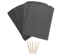 AKOOSY Carta Transfer Nera A4 per Disegno e Trasferimento su Tessuto e Tela, Sicura Senza Sbavature, per Progetti Creativi Fai-da-Te con Strumento Stilo Incluso
