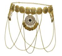 AKOOSY Catena Per Vita Da Donna Dorato Cintura Per Festa Spiaggia Accessorio Per Bikini e Danze Del Ventre Per Donne e Ragazze