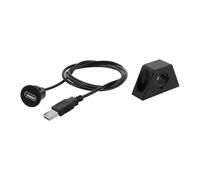 AKOOSY Cavo di Prolunga USB per Cruscotto Auto da 1 Metro Cavo di Alimentazione Mini USB per Dashcam e Moto Compatta per Ricarica Dati Stabile