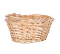 AKOOSY Cesto Picnic in Vimini Intrecciato con Manico, Capiente e Resistente, per Occasioni Speciali e Raccolta di Fiori in Giardino