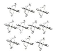 AKOOSY Ciondoli Arco e Freccia in Lega Argento 20 Pezzi per Bijoux | Charms Pendenti Delicati, Accessori per Collane Fai da Te, Adatti a Progetti Scrapbooking e Cosplay