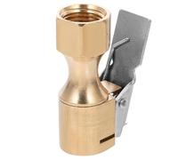 AKOOSY Clamp di Gonfiaggio Pneumatici in Rame Autobloccante Attacco Rapido per Compressore Auto Strumento Heavy-duty per Riparazione e Gonfiaggio Pneumatici Compatibile con Manometri e