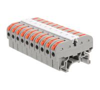 AKOOSY Connettori Elettrici Rapidi per Morsettiere da Guida Din 35mm in Nailon e Ottone, Resistenti Agli Urti, senza Necessità di Serraggio, per Quadri e Macchinari, Confezione da 10 Set