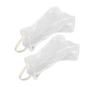 AKOOSY Copriscarpe in Plastica Traslucida Riutilizzabile 2 Pezzi, Borsa Portaoggetti Trasparente con Cerniera per Stivali Alti e Bassi 28x20x48 Cm, Custodia Protettiva per Viaggi