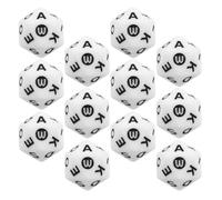 AKOOSY Dadi Alfabeto 20 Facce in Acrilico Bianco 40 Pezzi per Giochi di Spelling e Apprendimento Portatili e Creativi per Feste e Scuola