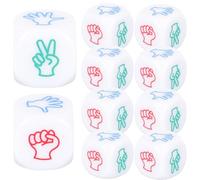 AKOOSY Dadi da Gioco Acrilico 10 Pezzi Portatili Leggeri Design Semplice Creativo per Feste Ktv Bar Accessori Gioco Interattivi