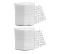 AKOOSY Dischetti di Cotone per Pulizia Ciglia e Colla 400 Pezzi 2 Scatole in Fibra Chimica Bianco per Rimozione Make-up e Cura Unghie