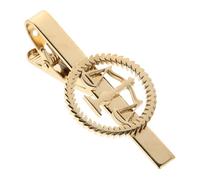 AKOOSY Fermacravatta da Uomo in Acciaio Inox Simbolo Bilancia della Giustizia Oro, Clip per Cravatte Maschili Eleganti, Accessorio Formale per Matrimoni e Riunioni Professionali