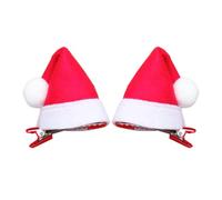 AKOOSY Fermagli per Chioma Natalizi 2 Pezzi Mini Cappelli di Babbo Natale e Ferro, Leggeri e Versatili per Decorazioni Festive a Tema Eventi e Occasioni Varie