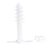 AKOOSY Fissatore per Ombrellone da Spiaggia 2 Pezzi Ancoraggio a Vite in ABS Bianco, Accessorio di Fissaggio Resistente al Vento per Giardino e Patio, Supporto Stabile Ganci a 4 Angoli