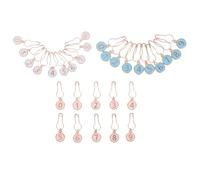 AKOOSY Marcatori per Maglieria Metallici Piccoli 30 Pezzi con Numeri 0-9 Colorati, Contatori di Righe Portatili per Uncinetto e Accessori per Lavori a Maglia a Casa in Viaggio