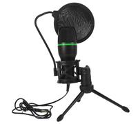 AKOOSY Microfono da Gaming Condensatore da Tavolo Nero Riduzione Rumore e Qualità di Registrazione, Materiale Metallo e Plastica, Set USB per Live Broadcast o Lezioni Colore Casuale