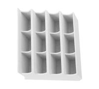 AKOOSY Organizzatore Multiscomparto per Lame da Parrucchiere e Rasoio da Barba, Custodia Bianca in Plastica 12 Slot, Perfetto per Sala e Bagno