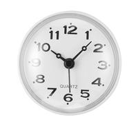 AKOOSY Orologio da Bagno e Silenzioso Ventosa per Superfici Lisce come Specchi e Piastrelle in Plastica Bianca per Cucina e Bagno