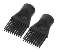 AKOOSY Pettine Accessorio Ugello Asciugacapelli 2 Pezzi Nero Plastico Ideale per Asciugatura Rapida e Acconciature Professionali