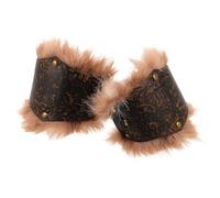 AKOOSY Polsini Medievali in Pelliccia Sintetica Marrone per Uomo e Donna, Avvolgenti e Resistenti, per Rievocazioni Storiche e Spettacoli Autunno Inverno
