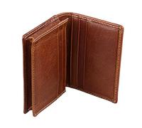 AKOOSY Portafoglio Antimagnetico in Pelle Marrone per Uomo Portafoglio Funzionale Protezione Rfid Anti-Frode Borsa Resistente Adatta a Ogni Occasione