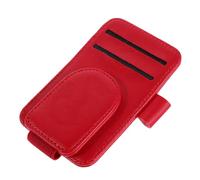 AKOOSY Portaocchiali Auto in PU per Parasole Clip Multifunzionale per Occhiali e Documenti Supporto Solido per Occhiali da Sole e Carte Compatibile Maggior Parte dei Veicoli