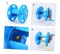 AKOOSY Portatubo da Giardino Portatile con Carrello e Avvolgitore Manuale Supporto Resistente per Tubo Acqua Telaio per Lavaggio Auto e Irrigazione Prato Facile da Installare e