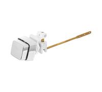 AKOOSY Pulsante di Scarico Wc Quadrato Facile da Installare in Rame Leva Laterale Argento per Serbatoio Toilette, Adatto per Bagni Domestici e Commerciali