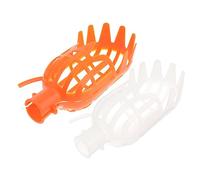 AKOOSY Raccoglitori Di Frutta Da Giardino 2 Pezzi Cestini Arancione e Bianco Per Raccolta Sicura e Senza Danni, Utensili Manuali Resistenti Antiruggine Per Orto e Frutteto