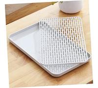 AKOOSY Scolapiatti Antiscivolo per Bottiglie e Stoviglie Portaoggetti Cucina con Vassoio Raccogligocce Integrato Organizer per Lavello e Asciugatura Facile